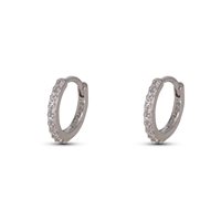 Earrings Dilvdò Hoop ring in Silver Zircone ORDLBB2